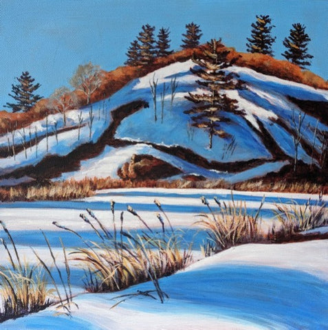 Sapphire Shadows - original painting by Rosalyn Insley