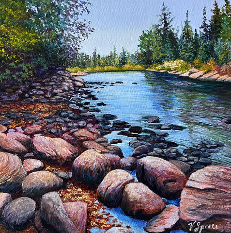 Oxtongue River - original painting by Valerie Spence Hounsell