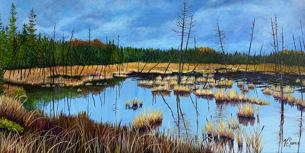 Northern Wetlands - original painting by Valerie Spence Hounsell