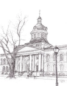 City Hall, Kingston - original artwork by Carla Miedema