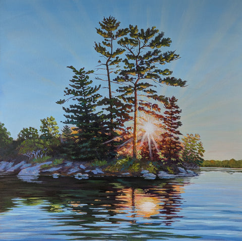 A Kiss Goodnight - original painting by Rosalyn Insley