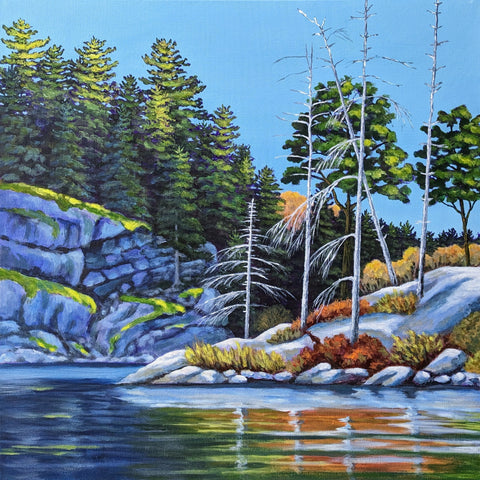 Skeleton Trees on the Point - original painting by Rosalyn Insley