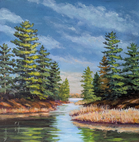 Threading the Needle - original painting by Rosalyn Insley