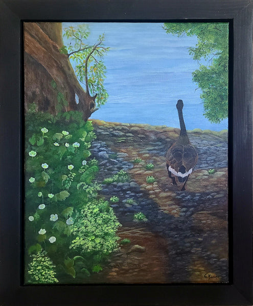 X marks the Spot. Original painting by Elaine Burke
