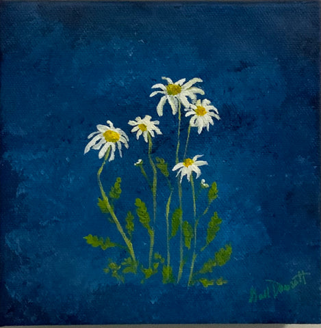 Daisies original acrylic by Gail Dowsett
