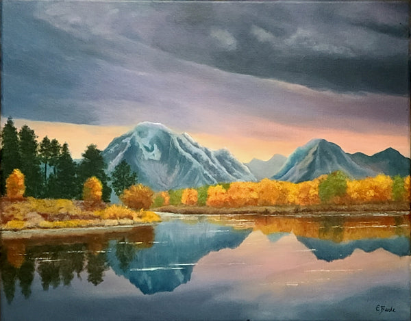 Autumn Reflections.  Original painting by Elaine Burke