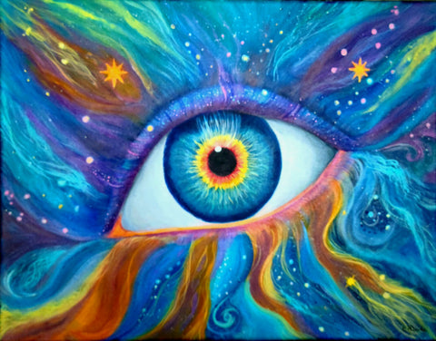 Flowing Eye. Original painting by Elaine Burke