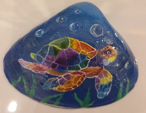 Sea Turtle on seashell