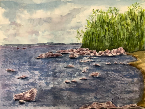 Blustery Day — Awenda Provincial Park - original painting by Leith Channen