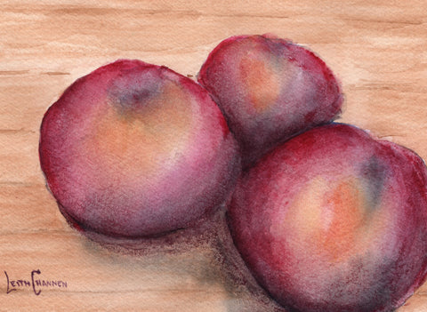 Plums - original painting by Leith Channen