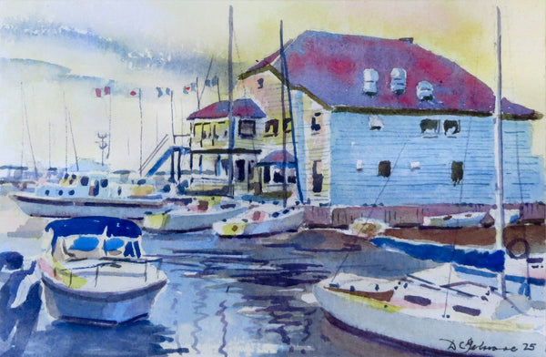 Kingston Yacht Club Morning- original by David Gilmore #621
