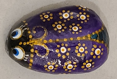 Painted Rock - Purple Ladybug RCK063