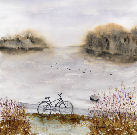 Various Watercolour 6x 6 Blank Cards Leith Channen