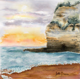 Various Watercolour 6x 6 Blank Cards Leith Channen