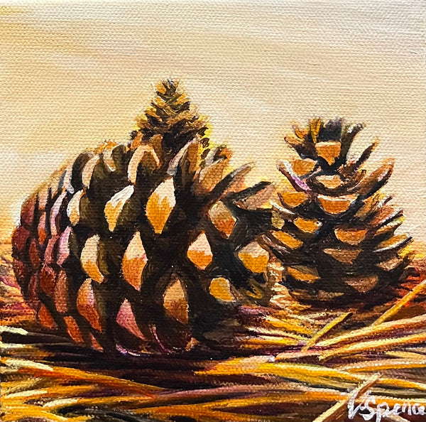 Seeds of the Evergreen - original painting by Valerie Spence Hounsell