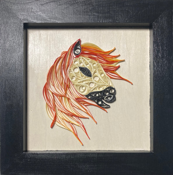 Fire Horse - original quilled art by Leith Channen