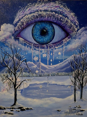 Eyesicles.  Original painting by Elaine Burke
