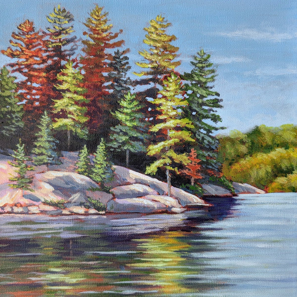 Larches and Pines - original painting by Rosalyn Insley