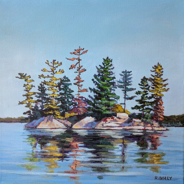 Two Sisters:  Because Island - original painting by Rosalyn Insley