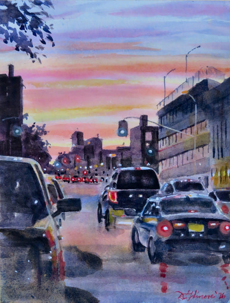 Brock Street Traffic at Sunset - original by David Gilmore #636