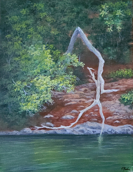 Escape from Loughborough Lake Original painting by Elaine Burke
