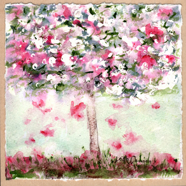Apple Blossom Down - original painting by Leith Channen