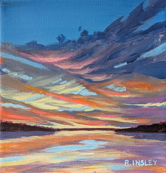 A Thousand Sunsets #89 - original painting by Rosalyn Insley