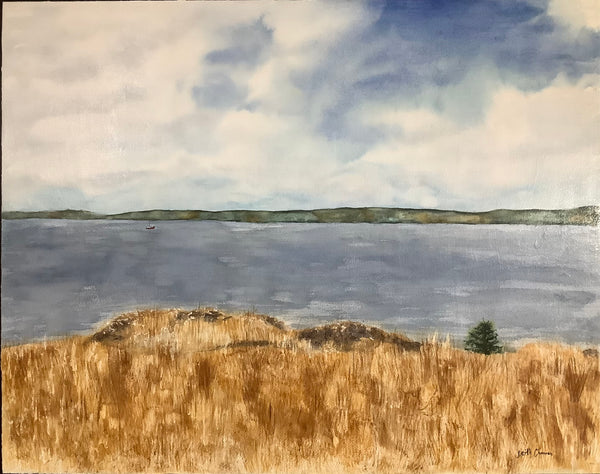 “Overlooking Fundy from Cape Split - original painting by Leith Channen