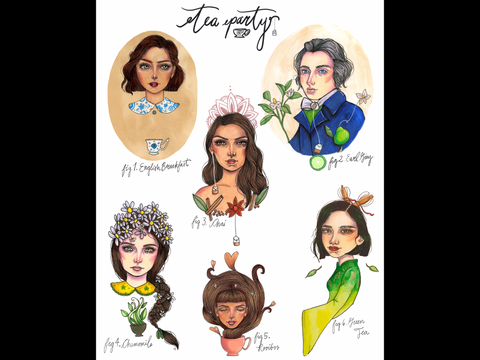 Tea Party Print Kyla Mayne - 8.5x11" print by Kyla Mayne - Martello Alley