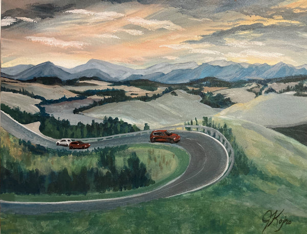 Road to Volterra - Original by Julie Kojro