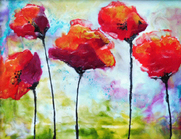 Poppy Fun - Print 8 x 10 by Cathie Hamilton - Martello Alley