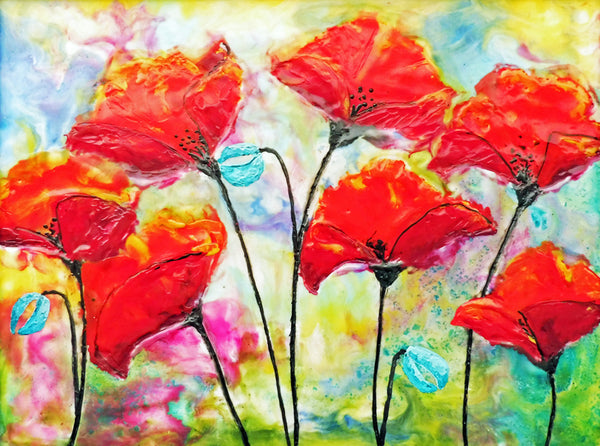 Red Poppies - 11 x 14 print by Cathie Hamilton - Martello Alley
