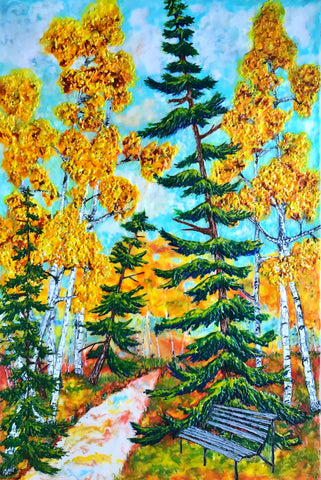 Along The Path - 8 x 10 print by Cathie Hamilton - Martello Alley