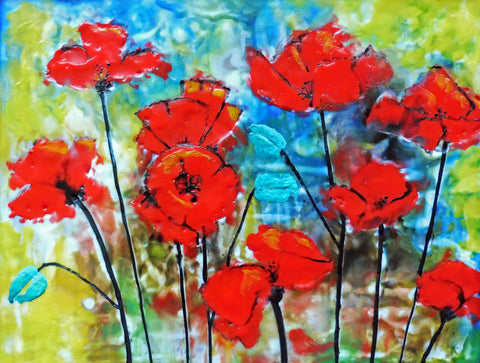 Poppy Garden - Print 8 x 10 by Cathie Hamilton - Martello Alley