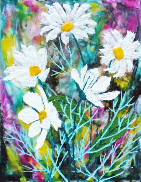 Cosmos Blooms - Print 11 x 14 by Cathie Hamilton - Martello Alley