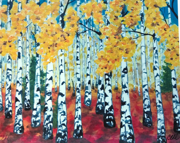 Birches 2 - 8 x 10 print by Cathie Hamilton - Martello Alley