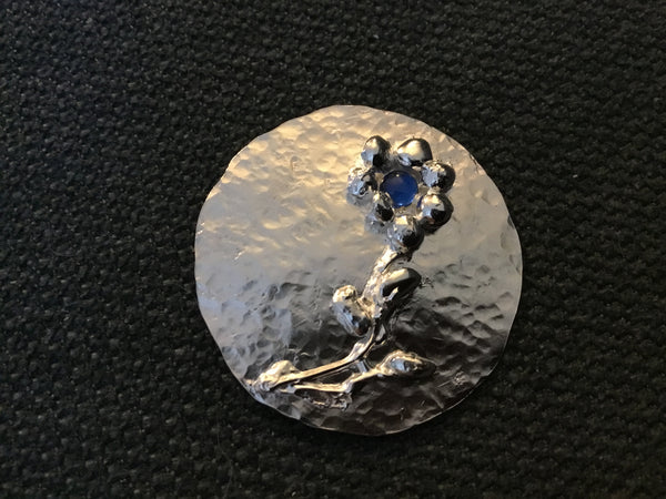 LW 008P Silver Flower Pendent - Silver Jewelry by Leslie Welfare - Martello Alley