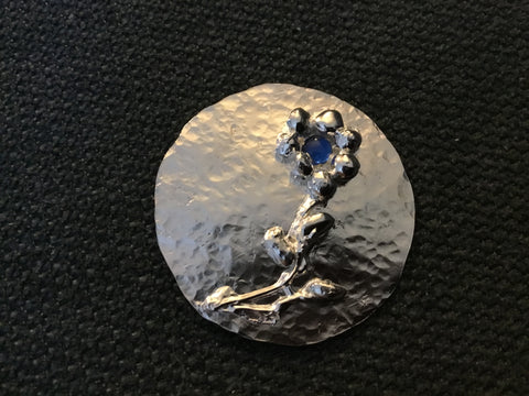 LW 008P Silver Flower Pendent - Silver Jewelry by Leslie Welfare - Martello Alley