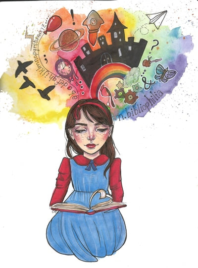 Bibliophilia Print - 8x10 print by Kyla Mayne - Martello Alley