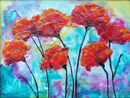 Poppies - 11 x 14 print by Cathie Hamilton - Martello Alley