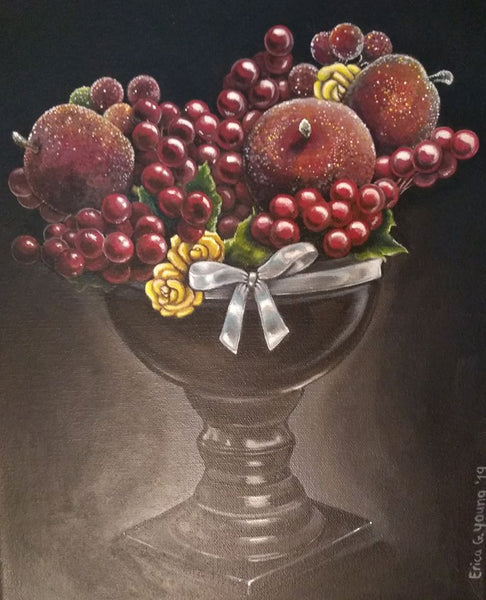 Apples & Berries - 10" x 12 - Painting by Erica Young - Martello Alley