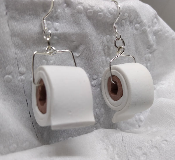 Toilet Paper Roll Earrings - Jewelery by Erica Young - Martello Alley