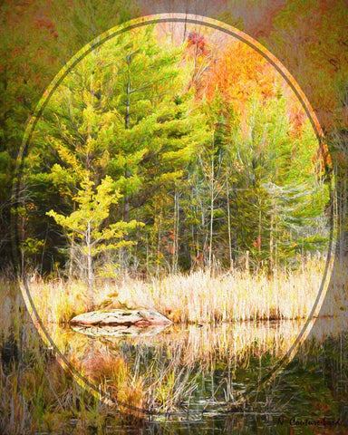 Autumn Reflection - 20 x 16 inches canvas print - 20 x 16 inches canvas prints by Nicole Couture-Lord - Martello Alley