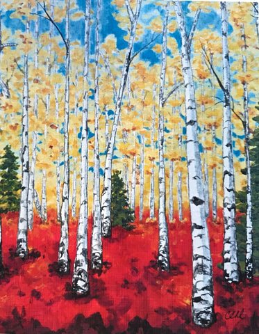 Birches - 8 x 10 print by Cathie Hamilton - Martello Alley