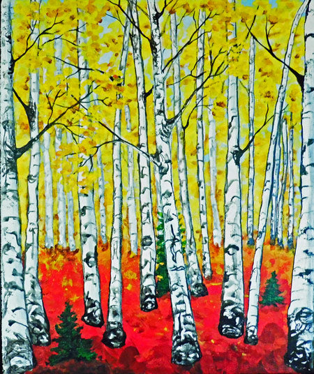 Birch Forest 2 - Print by Cathie Hamilton - Martello Alley