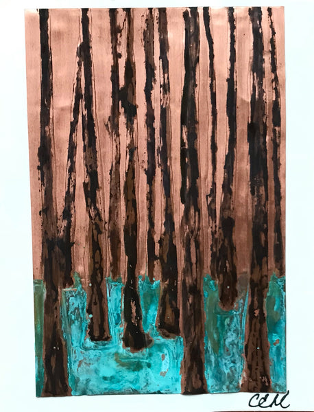 Birch Copper Card - Copper Card by Cathie Hamilton - Martello Alley