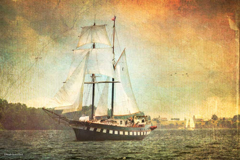 Tall ship - Fair Jeanne - print 18 x 12 - 18 x 12 inches by Nicole Couture-Lord - Martello Alley