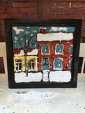 Houses in Sydenham Ward - on window screen - Painting by David Dossett - Martello Alley