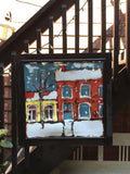 Houses in Sydenham Ward - on window screen - Painting by David Dossett - Martello Alley