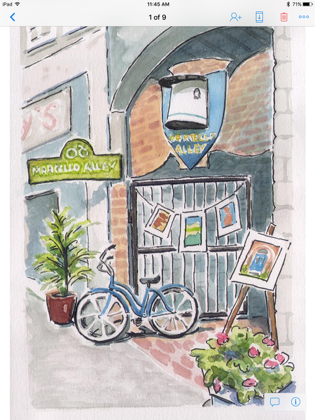 Alley Entrance 1 large print - Print by Brenda Bielicki - Martello Alley